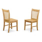 Norfolk Dining Chair With Wood Seat -Oak Finish., Set Of 2 By East West Furniture | Dining Chairs | Modishstore - 2