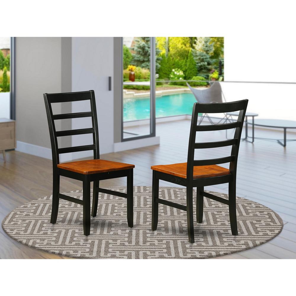 Dining Room Set Black & Cherry NDPF5 - BCH - W By East West Furniture | Dining Sets | Modishstore - 3