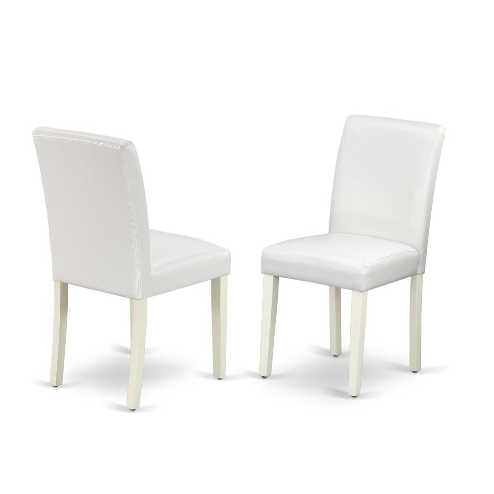 Dining Chair Linen White ABP2T64 By East West Furniture | Dining Chairs | Modishstore - 2