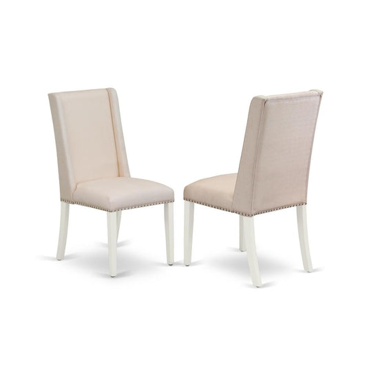 Dining Chair Linen White FLP2T01 By East West Furniture | Dining Chairs | Modishstore