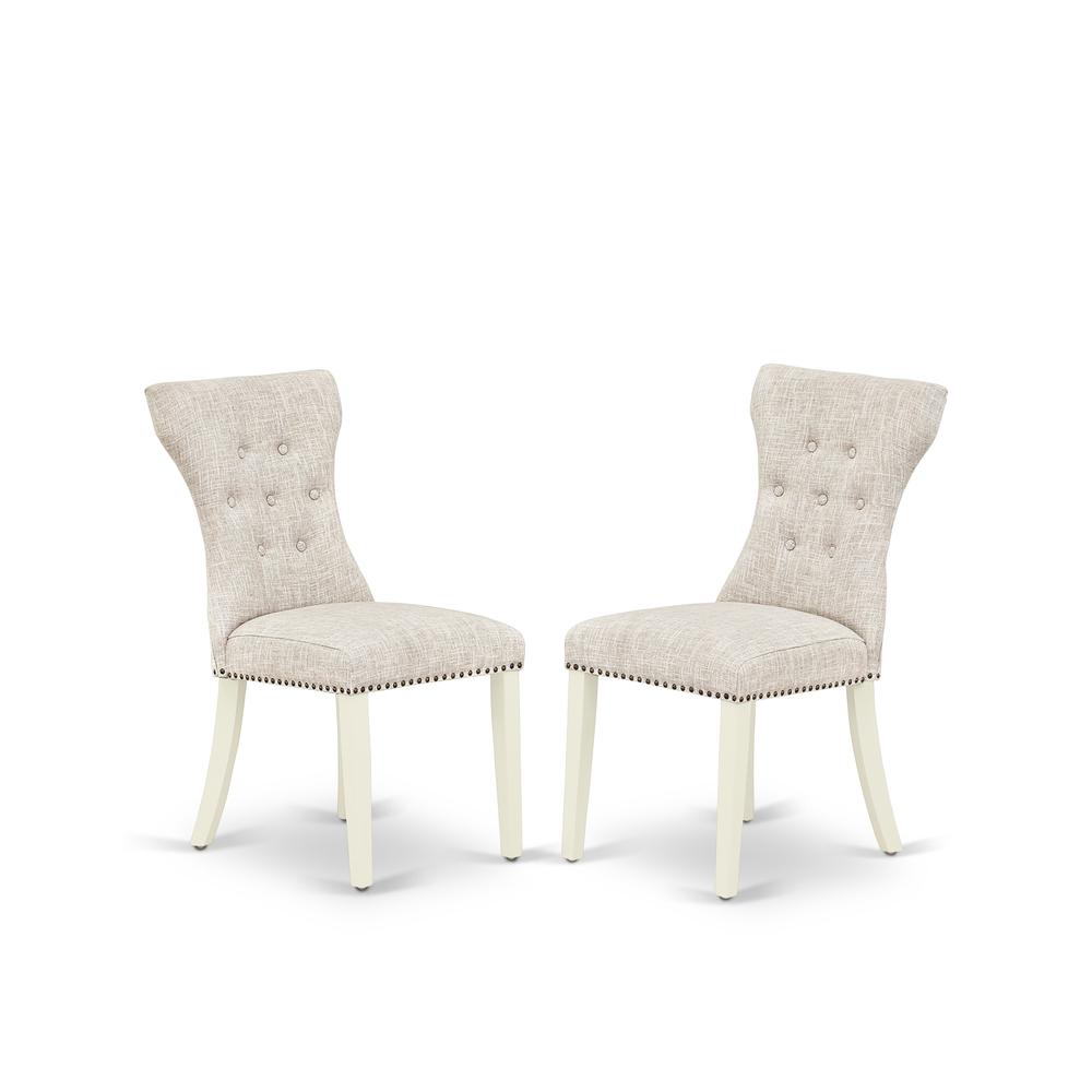 Dining Chair Linen White GAP2T35 By East West Furniture | Dining Chairs | Modishstore