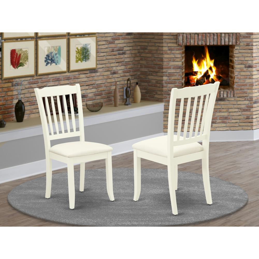 Dining Chair Linen White DAC-LWH-C By East West Furniture | Dining Chairs | Modishstore - 2