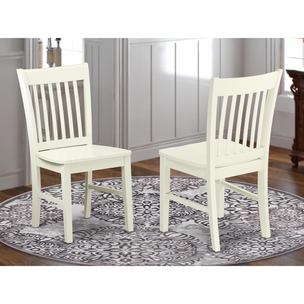 Dining Chair Linen White NFC-LWH-W By East West Furniture | Dining Chairs | Modishstore - 2