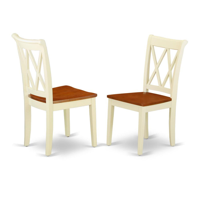 Dining Chair Buttermilk & Cherry CLC-BMK-W By East West Furniture | Dining Chairs | Modishstore