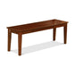 Capri Bench With Wood Seat In Mahogany By East West Furniture | Benches | Modishstore - 2