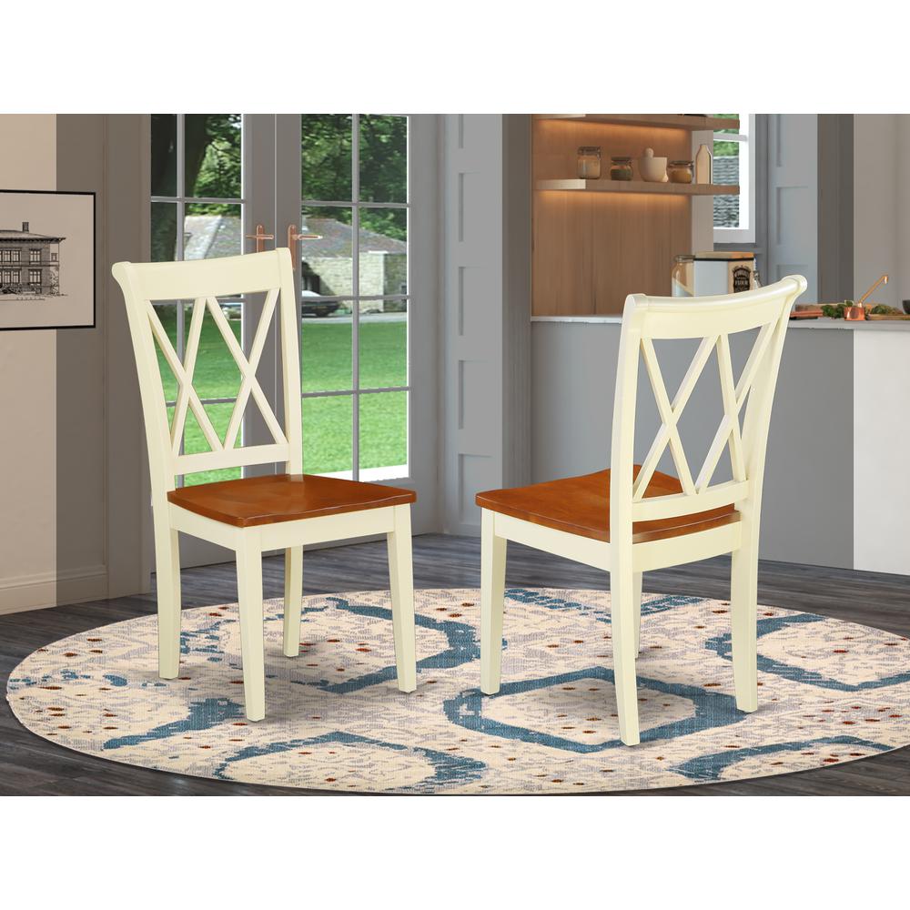 Dining Chair Buttermilk & Cherry CLC-BMK-W By East West Furniture | Dining Chairs | Modishstore - 2
