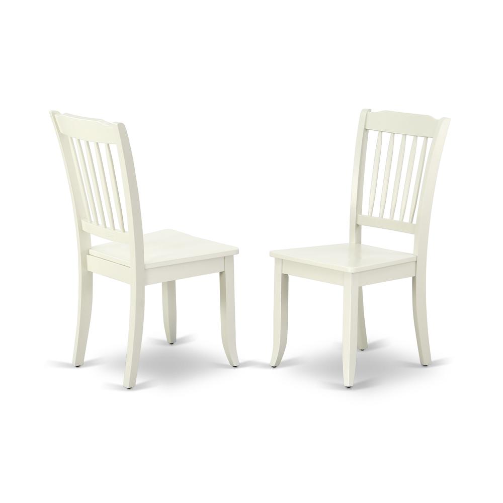 Dining Chair Linen White DAC-LWH-W By East West Furniture | Dining Chairs | Modishstore
