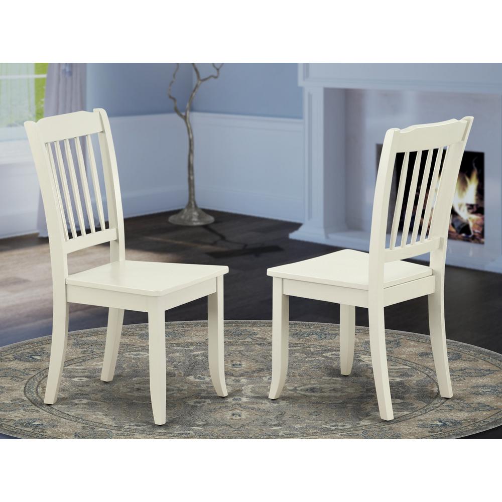 Dining Chair Linen White DAC-LWH-W By East West Furniture | Dining Chairs | Modishstore - 2