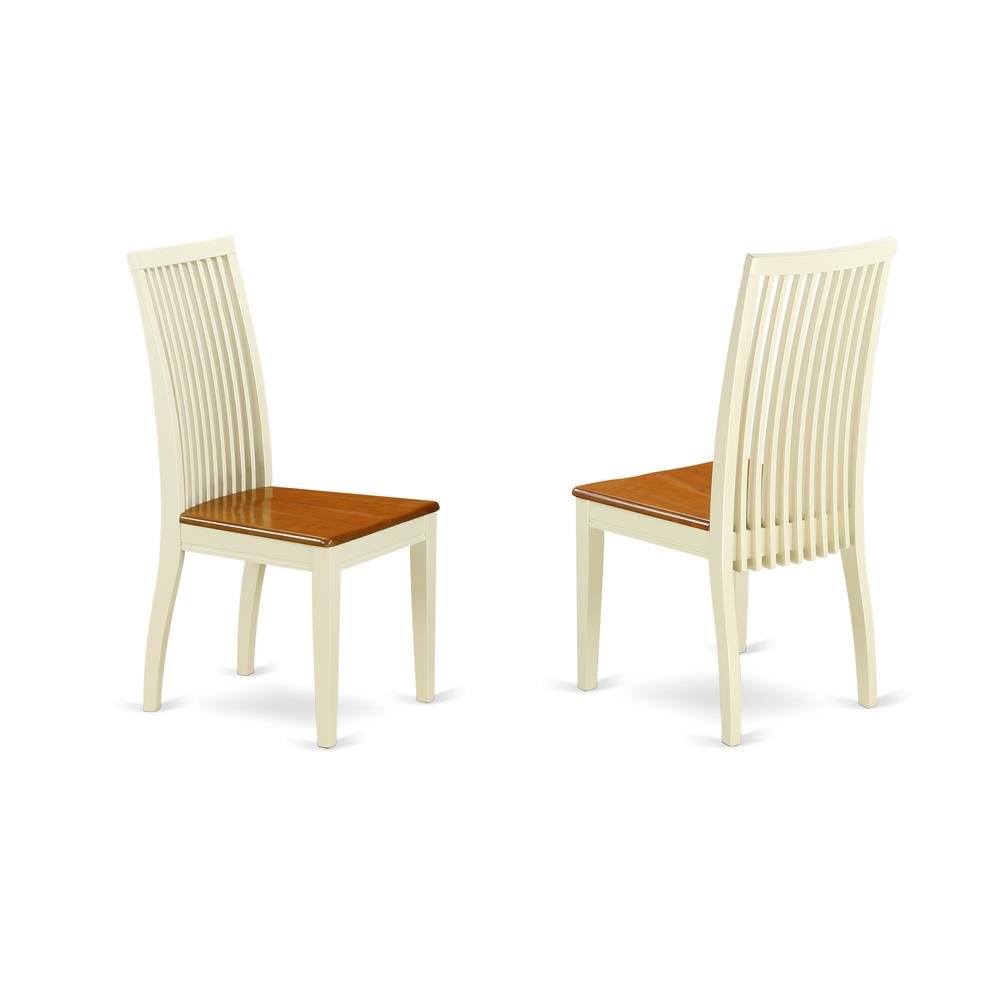 Dining Chair Buttermilk & Cherry IPC-BMK-W By East West Furniture | Dining Chairs | Modishstore