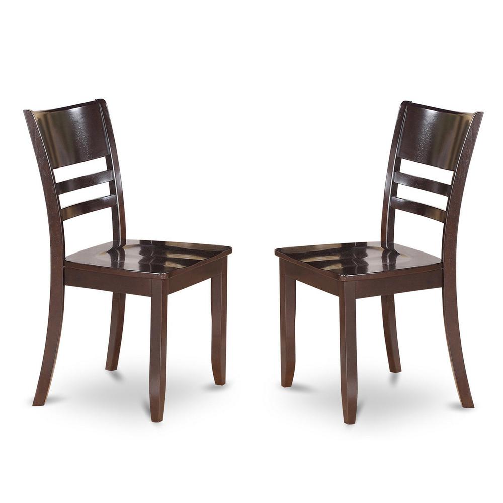 Lynfield Dining Chair With Wood Seat In Cappuccino Finish, Set Of 2 By East West Furniture | Dining Chairs | Modishstore - 2