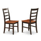 Parfait Chair With Wood Seat - Black & Cherry Finish., Set Of 2 By East West Furniture | Dining Chairs | Modishstore - 2