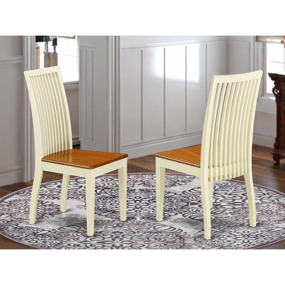 Dining Chair Buttermilk & Cherry IPC-BMK-W By East West Furniture | Dining Chairs | Modishstore - 2
