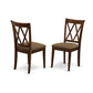 5 Piece Kitchen Set - Mahogany Modern Dining Table And 4 Mahogany Linen Fabric Dining Room Chairs And Dining Tables By East West Furniture | Dining Sets | Modishstore - 3