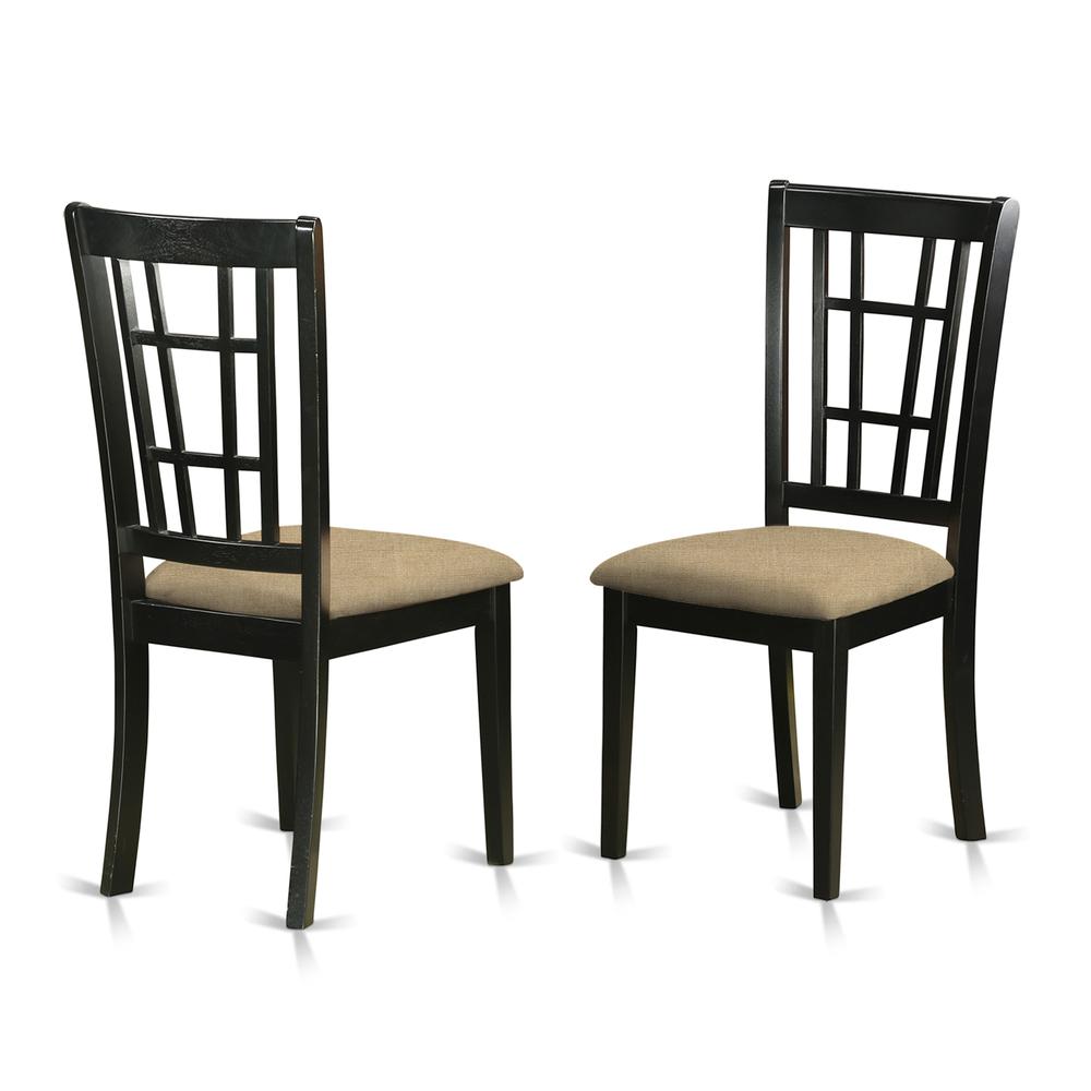 Duni7-Blk-C 7 Pc Dining Room Set -Kitchen Table And 6 Dining Chairs By East West Furniture | Dining Sets | Modishstore - 4
