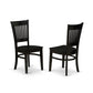 5-Pc Dining Room Set- 4 Dining Room Chair And Dinner Table - Linen Fabric Seat And Slatted Chair Back - Black Finish And Dining Tables By East West Furniture | Dining Sets | Modishstore - 3