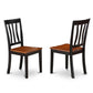 Dining Set - 3 Pcs With 2 Wood Chairs By East West Furniture - Anti3-Blk-W | Dining Sets | Modishstore - 4