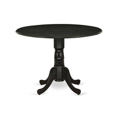 Dining Table Wirebrushed Black DLT-ABK-TP By East West Furniture