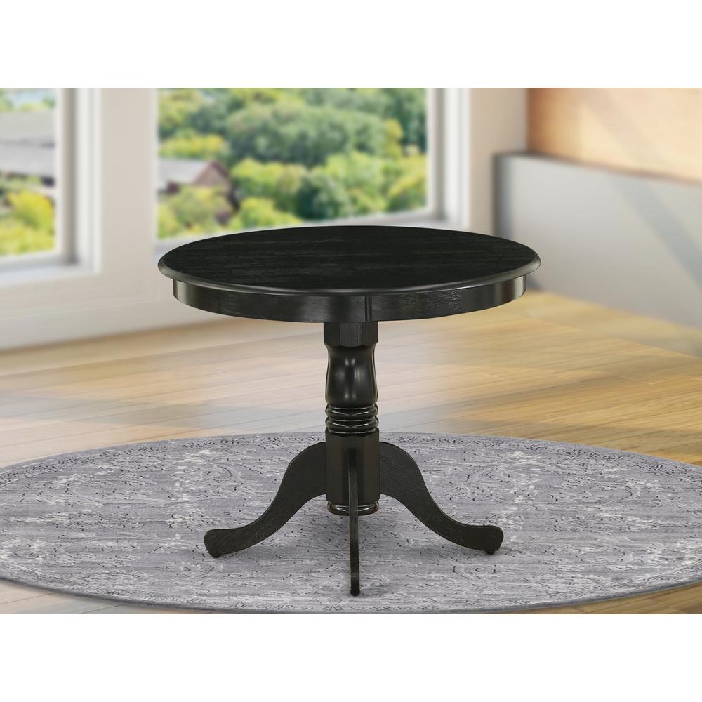 Dining Table Wirebrushed Black ANT-ABK-TP By East West Furniture | Dining Tables | Modishstore - 2