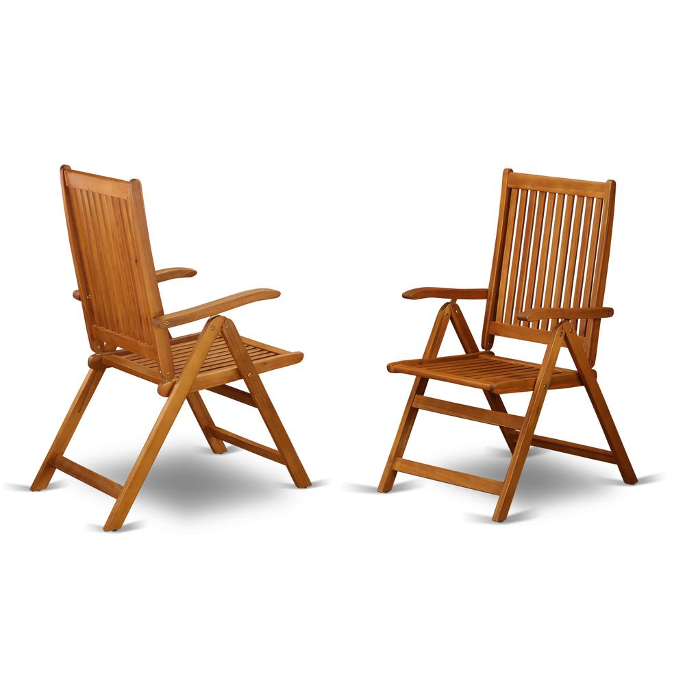 Wooden Patio Chair Natural Oil BCNC5NA By East West Furniture | Outdoor Chairs | Modishstore