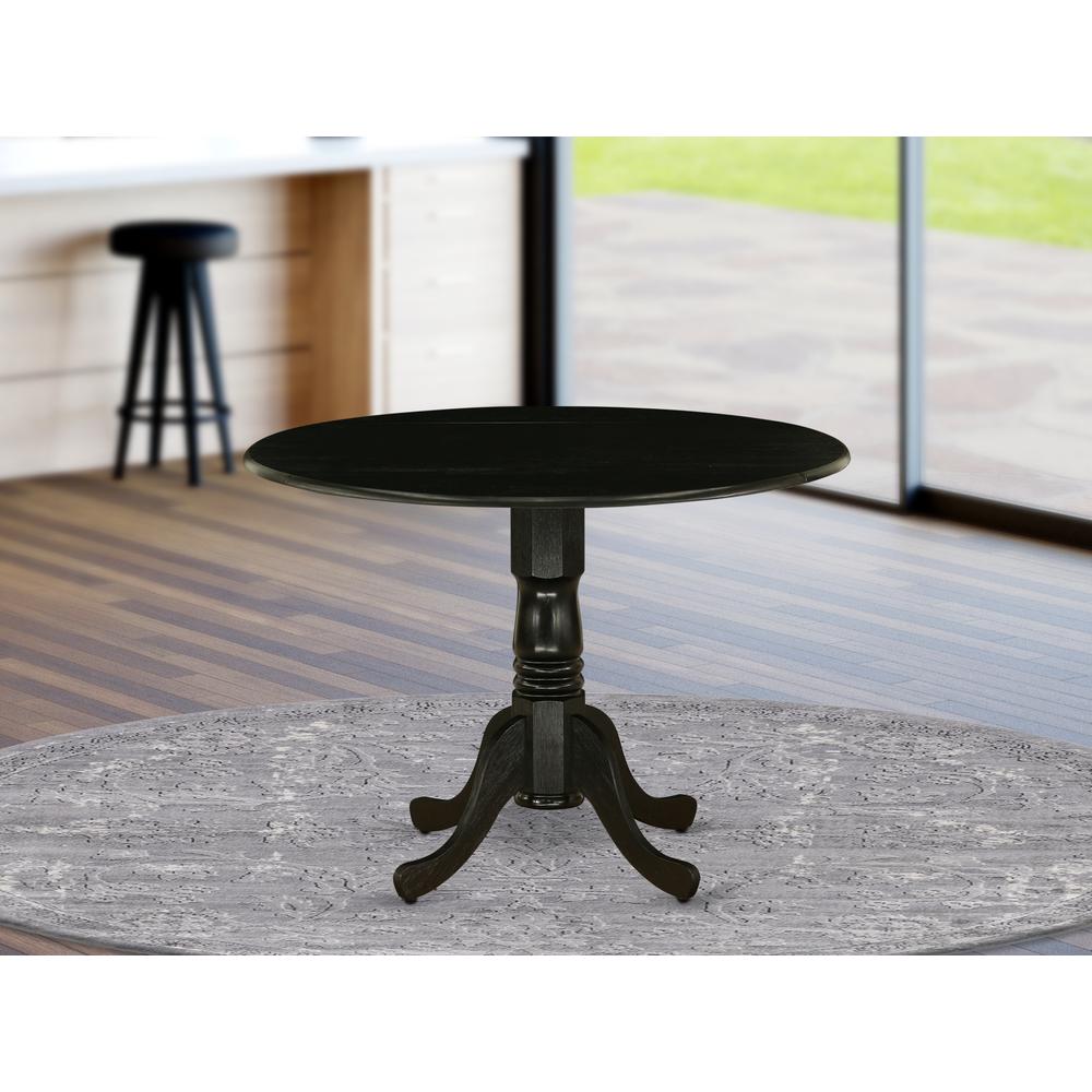 Dining Table Wirebrushed Black DLT-ABK-TP By East West Furniture | Dining Tables | Modishstore - 2