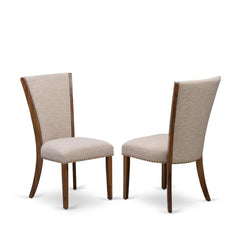 Set Of 2 - Modern Chairs- Mid Century Dining Chairs Includes Antique Walnut Wooden Structure By East West Furniture