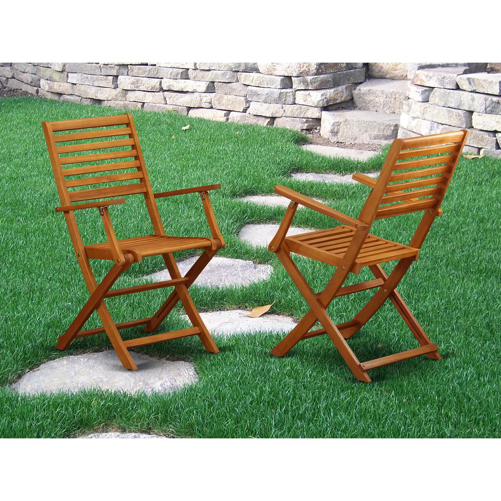 Wooden Patio Chair Natural Oil BBSCANA By East West Furniture | Outdoor Chairs | Modishstore - 2