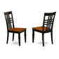5 Pc Set With A Dining Table And 4 Dinette Chairs In Black And Cherry By East West Furniture | Dining Sets | Modishstore - 4