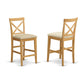 Pubs3-Brn-C 3 Pc Counter Height Dining Set-Pub Table And 2 Stools By East West Furniture | Bar Stools & Table | Modishstore - 8