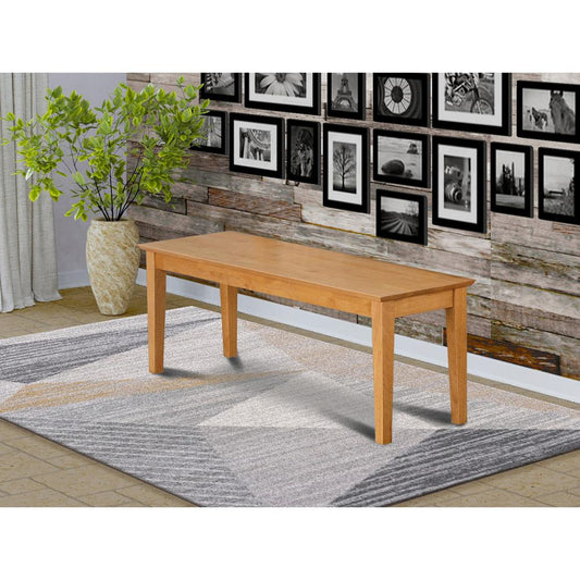 Capri Bench With Wood Seat In Oak Finish By East West Furniture | Benches | Modishstore