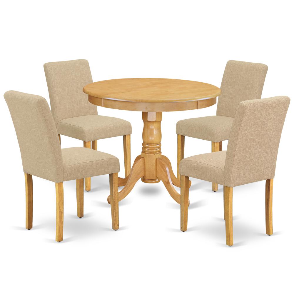 Dining Room Set Oak ANAB5-OAK-04 By East West Furniture | Dining Sets | Modishstore - 2
