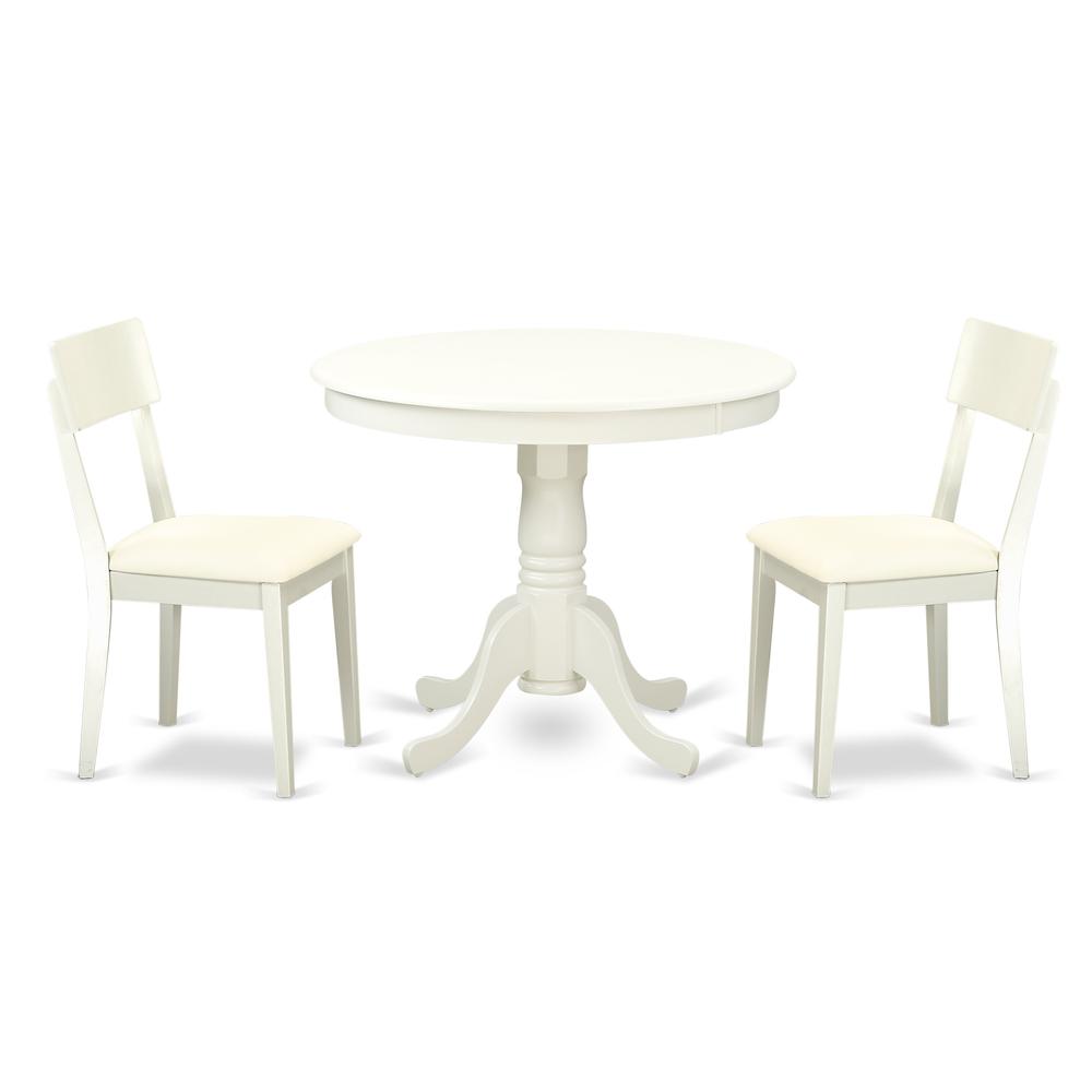 Dining Room Set Linen White ANAD3-LWH-LC By East West Furniture | Dining Sets | Modishstore - 2