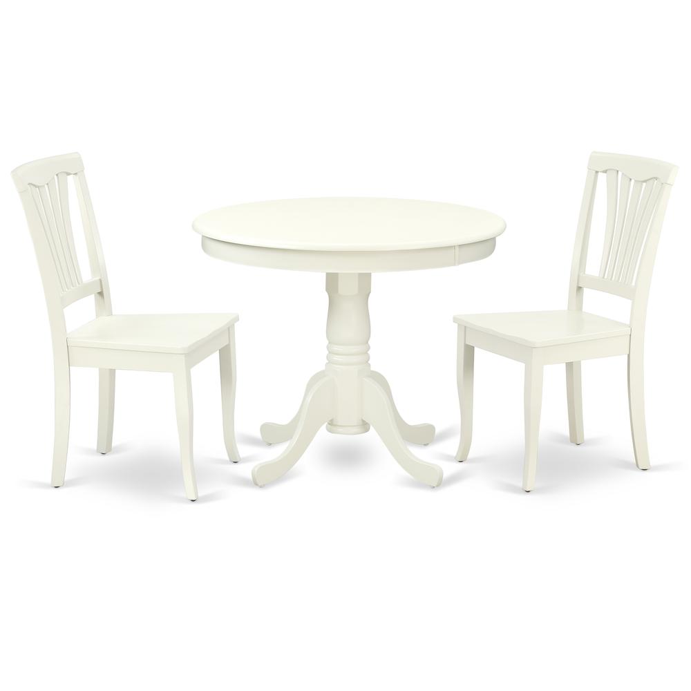 Dining Room Set Linen White ANAV3-LWH-W By East West Furniture | Dining Sets | Modishstore - 2