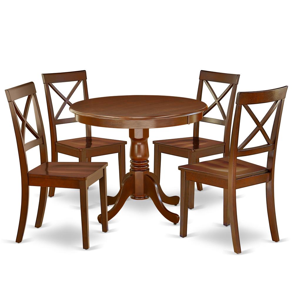 Dining Room Set Mahogany ANBO5-MAH-W By East West Furniture | Dining Sets | Modishstore - 2