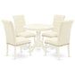 Dining Room Set Linen White ANBR5-LWH-02 By East West Furniture | Dining Sets | Modishstore - 2