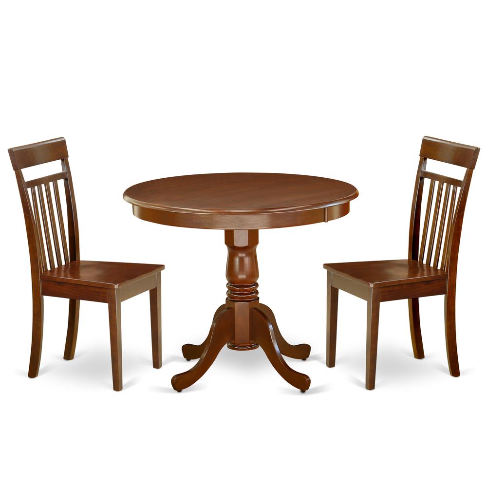 Dining Room Set Mahogany ANCA3-MAH-W By East West Furniture | Dining Sets | Modishstore - 2