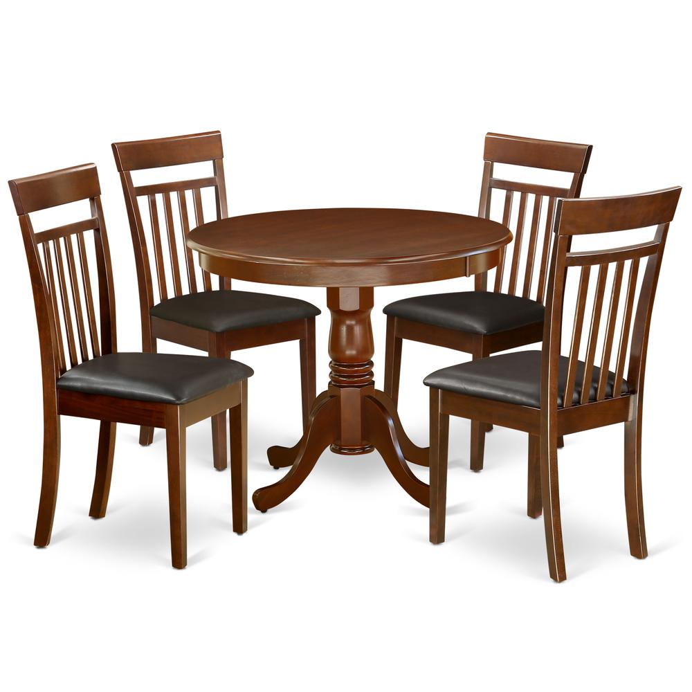 Dining Room Set Mahogany ANCA5-MAH-LC By East West Furniture | Dining Sets | Modishstore - 2