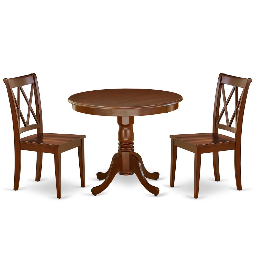 Dining Room Set Mahogany ANCL3-MAH-W By East West Furniture | Dining Sets | Modishstore - 2