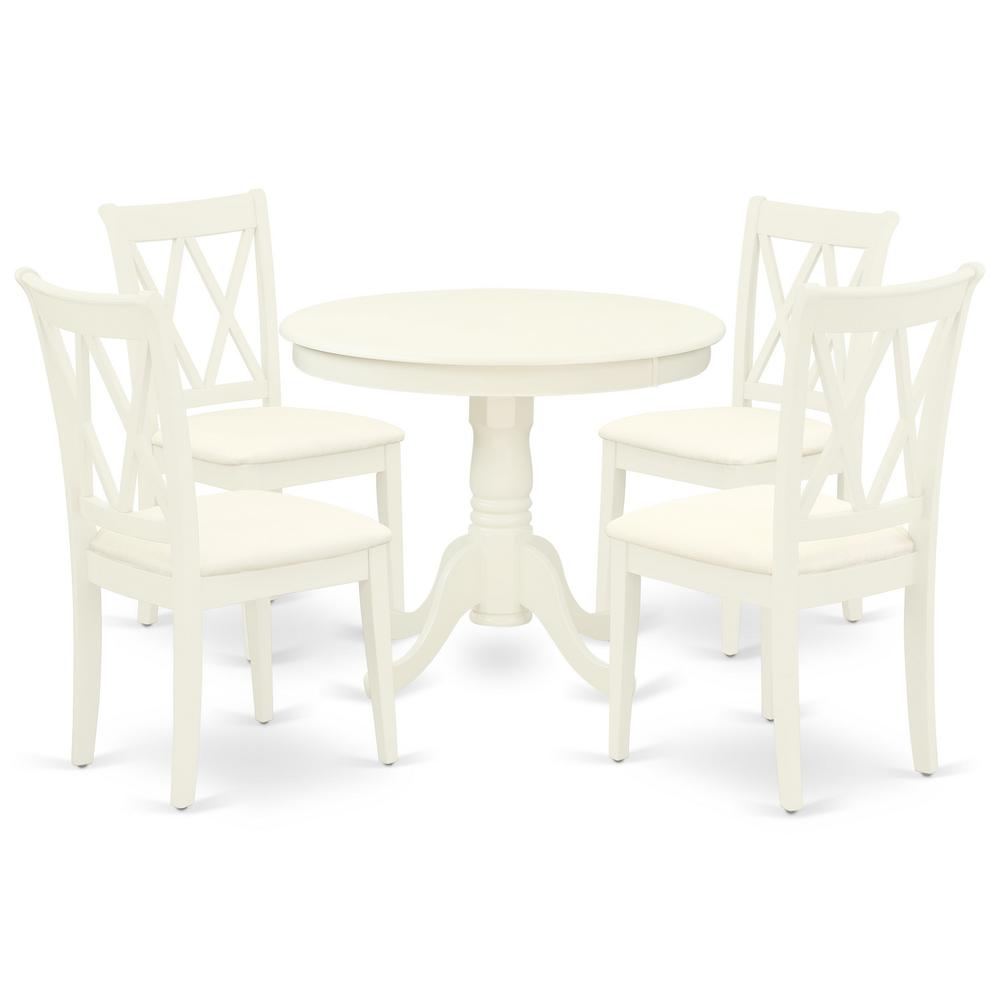Dining Room Set Linen White ANCL5-LWH-C By East West Furniture | Dining Sets | Modishstore - 2