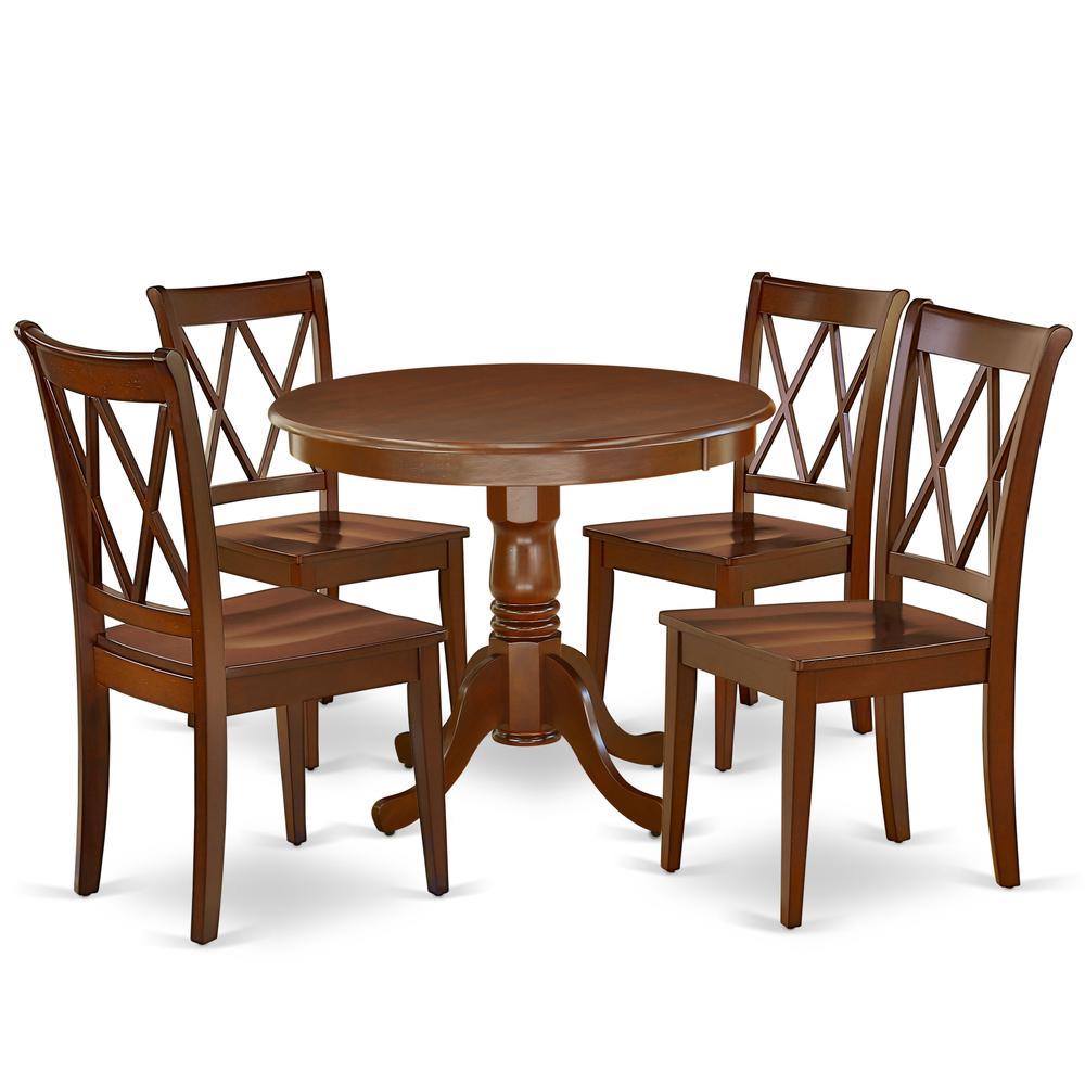 Dining Room Set Mahogany ANCL5-MAH-W By East West Furniture | Dining Sets | Modishstore - 2