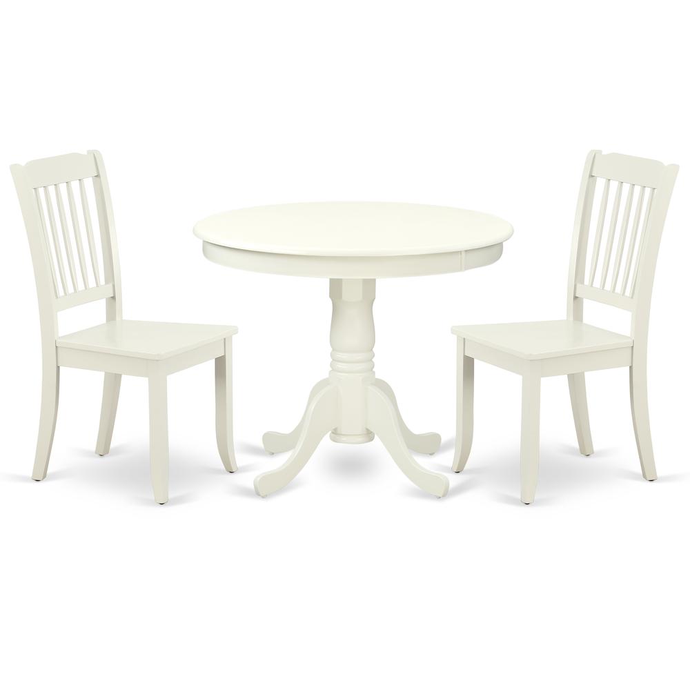 Dining Room Set Linen White ANDA3-LWH-W By East West Furniture | Dining Sets | Modishstore - 2
