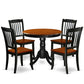 Dining Room Set Black & Cherry ANDA5-BCH-W By East West Furniture | Dining Sets | Modishstore - 2
