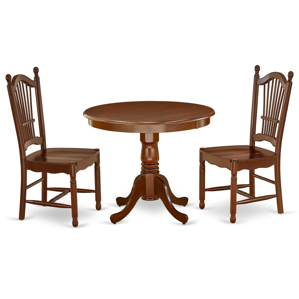 Dining Room Set Mahogany ANDO3-MAH-W By East West Furniture | Dining Sets | Modishstore - 2