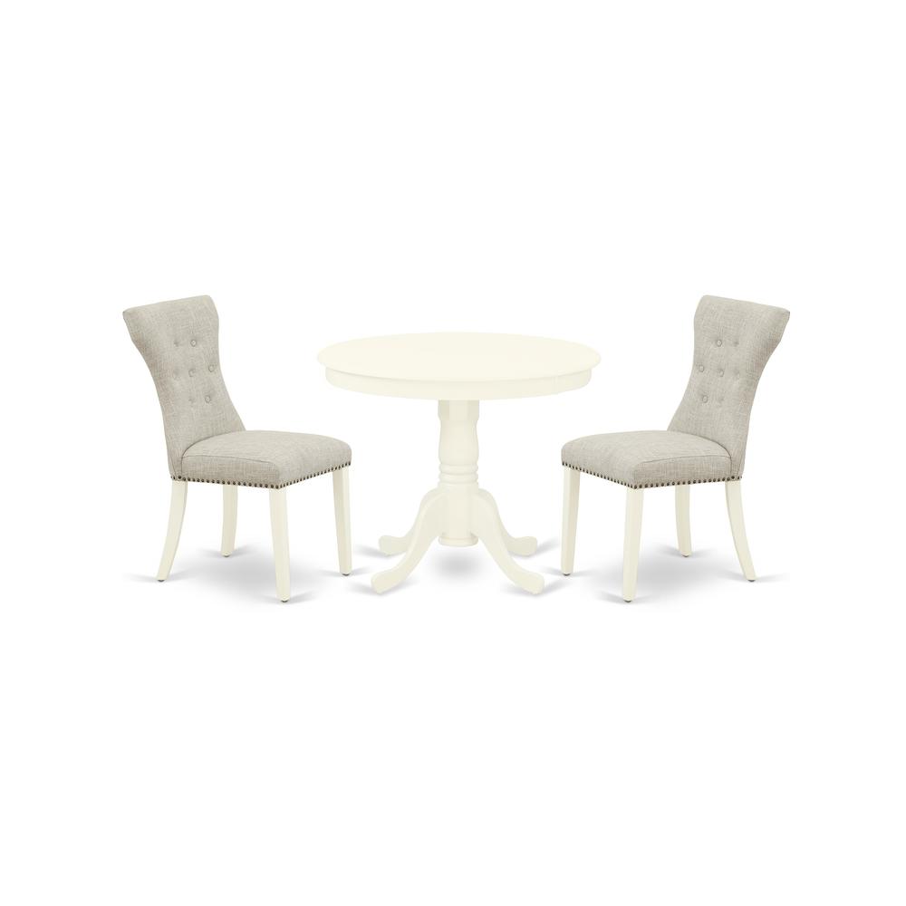 Dining Room Set Linen White ANGA3 - LWH - 35 By East West Furniture | Dining Sets | Modishstore - 2