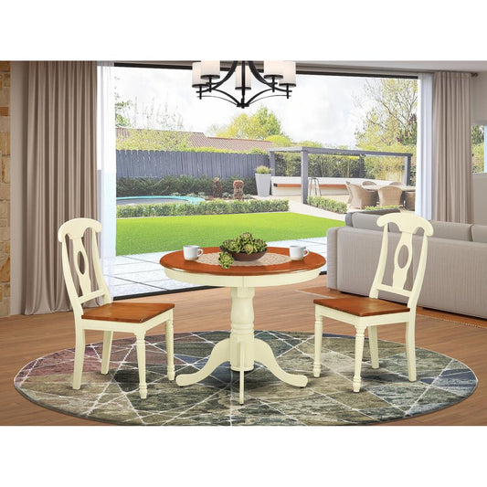 3 Pckitchen Nook Dining Set For 2-Dinette Table And 2 Kitchen Dining Chairs By East West Furniture | Dining Sets | Modishstore