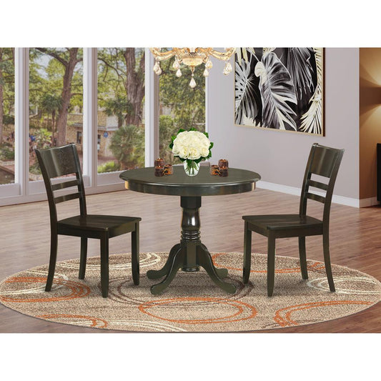 3 Pc Kitchen Table Set-Kitchen Dining Nook Plus 2 Dining Chairs By East West Furniture | Dining Sets | Modishstore