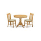 3 Pc Table And Chair Set - Kitchen Table And 2 Dining Chairs By East West Furniture | Dining Sets | Modishstore