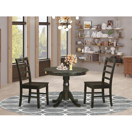 3 Pc Small Kitchen Table Set-Small Kitchen Table Plus 2 Kitchen Dining Chairs By East West Furniture | Dining Sets | Modishstore