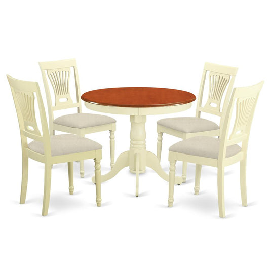 5 Pc Kitchen Table Set-Small Kitchen Table And 4 Chairs For Dining Room By East West Furniture | Dining Sets | Modishstore