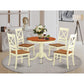 5 Pc Table Set For 4-Kitchen Dinette Table And 4 Kitchen Chairs By East West Furniture - Anqu5-Whi-W | Dining Sets | Modishstore