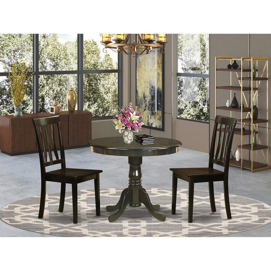3 Pc Kitchen Table Set-Breakfast Nook With 2 Dining Chairs By East West Furniture | Dining Sets | Modishstore